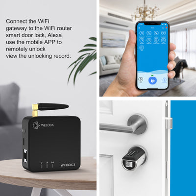 Welock wifibox3 for Home Remote Unlocking and Connection with Alexa Wifi Gateway