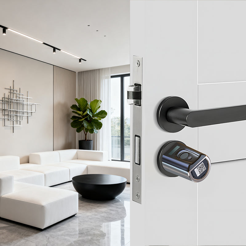 WEISER LOCK Serrure de porte intelligente Halo Touch avec accès par empreinte digitale, fini noir mat contemporain | Home Hardware WEISER LOCK Serrure de porte intelligente Halo Touch avec accès par empreinte digitale, fini noir mat contemporain | Home Hardware