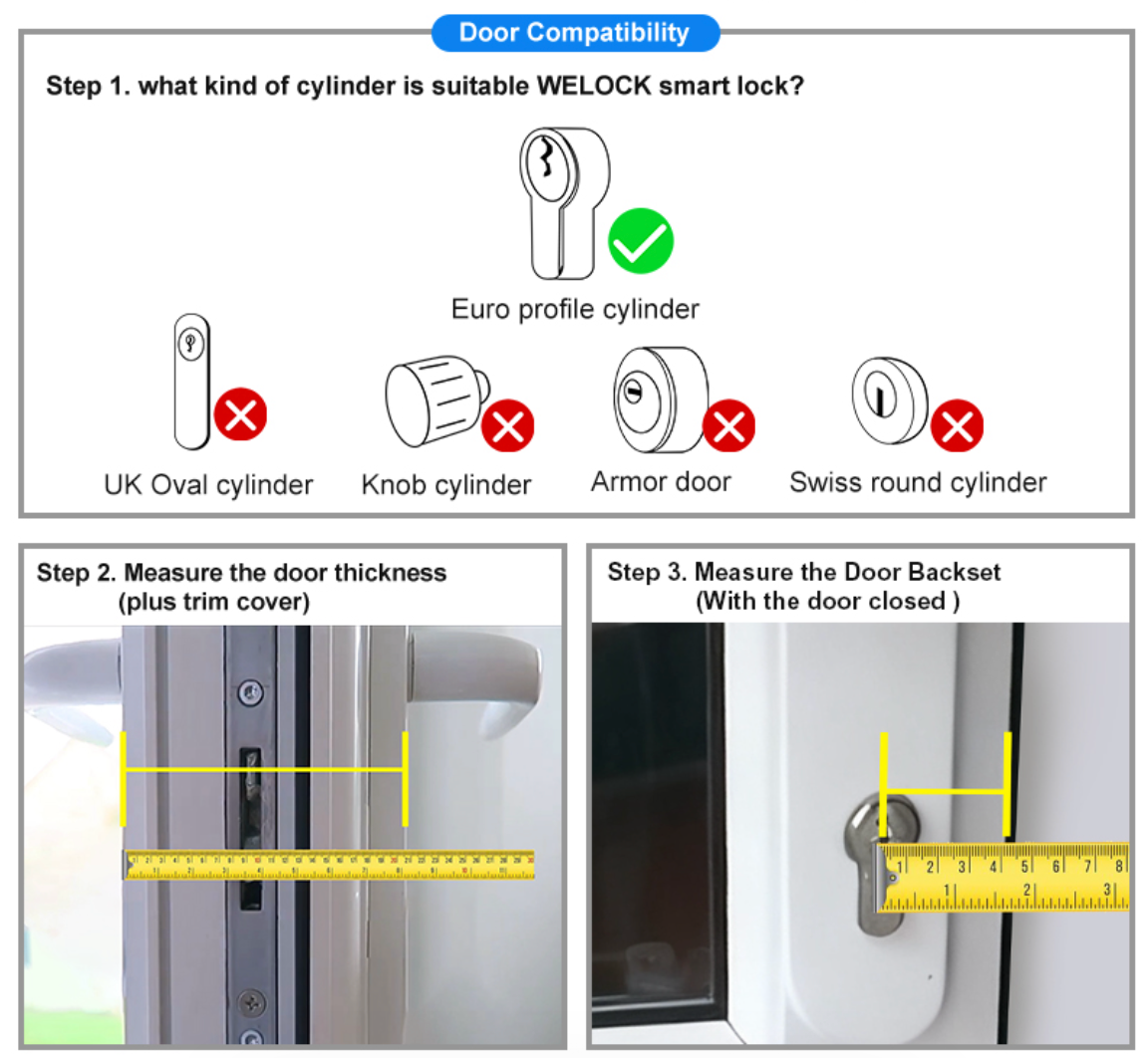 WELOCK Smart Lock U81 Electronic Door Lock Cylinder
