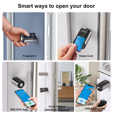 WELOCK Smart Lock Touch63 Fingerprint Door Lock for Euro Profile Cylinder 4