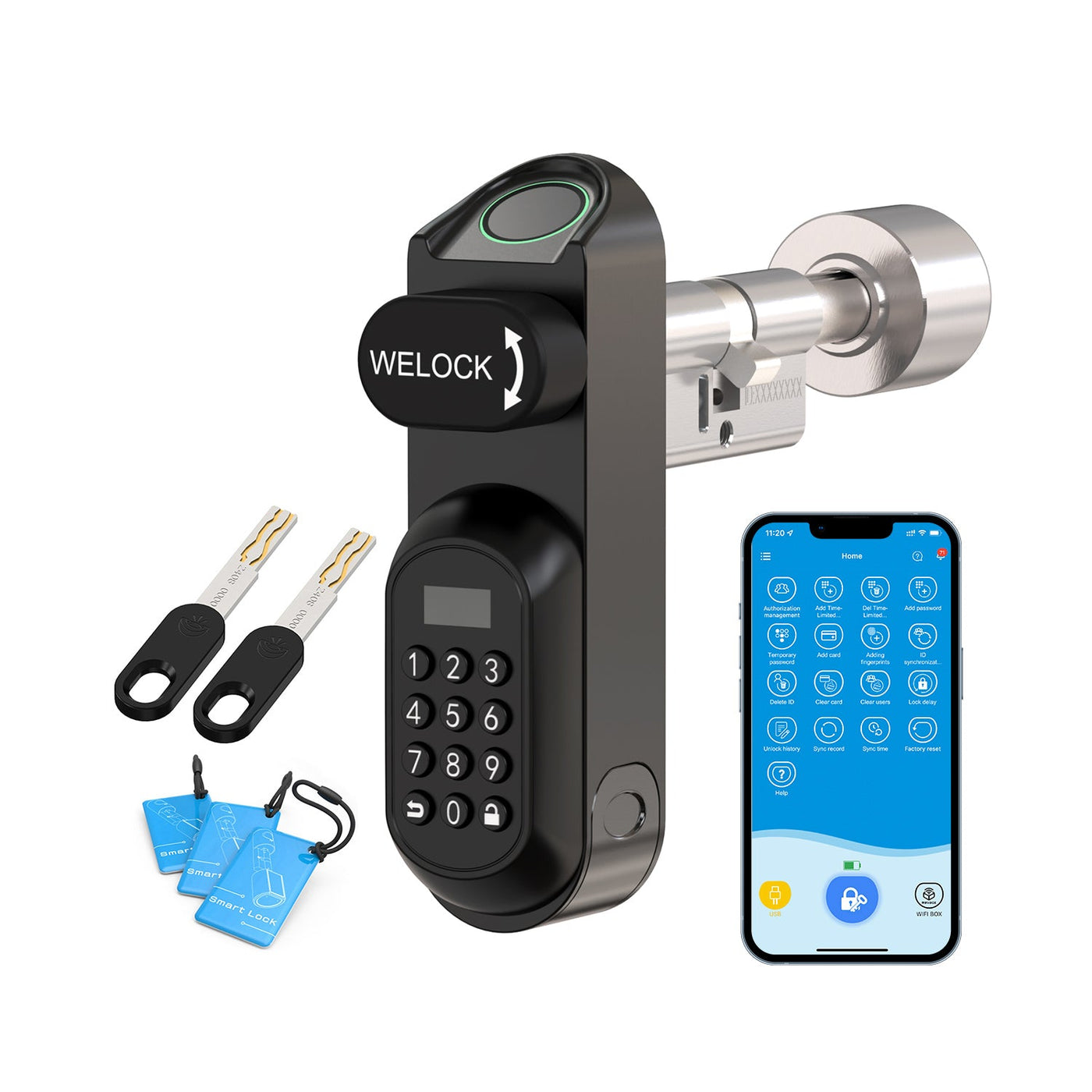 WELOCK Smart Lock U81 Electronic Door Lock Cylinder - WELOCK