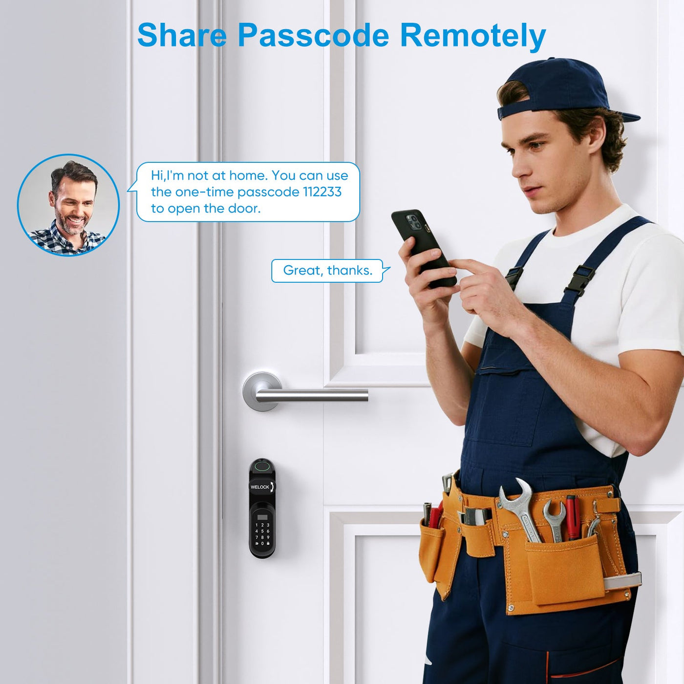 WELOCK Smart Lock U81 Electronic Door Lock Cylinder - WELOCK