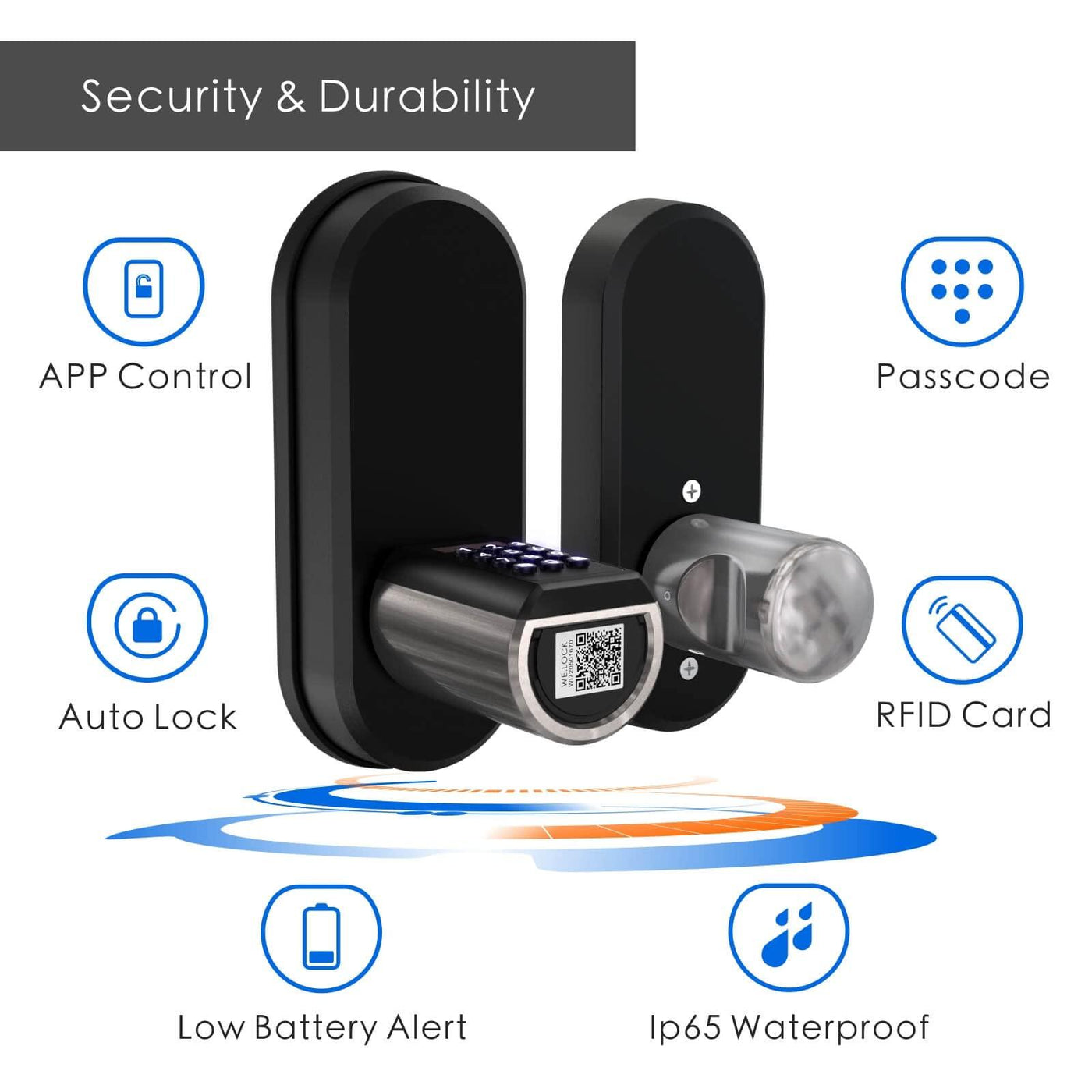Welock Bluetooth WiFi Smart Locks for Front Door with Keypads PCB43 - WELOCK