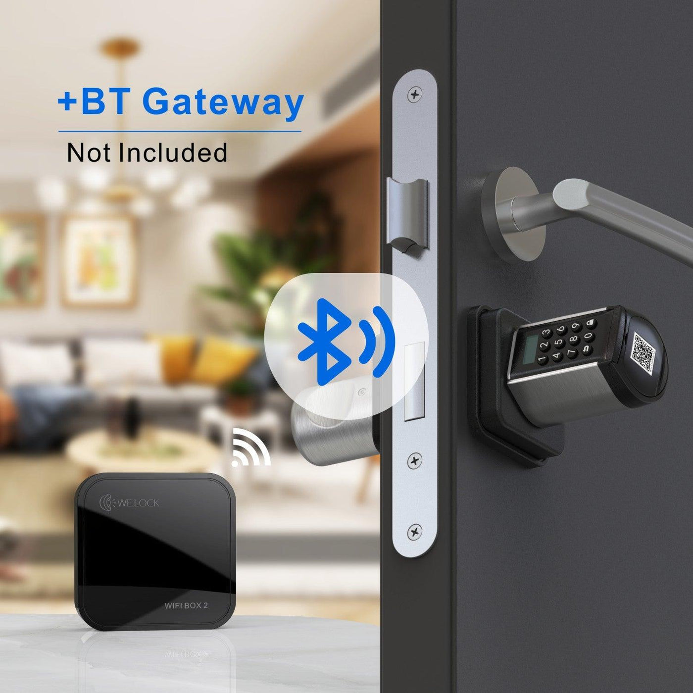 Welock WiFi Smart Lock Door Knob with Keypad for Bedroom Office PCB28 - WELOCK